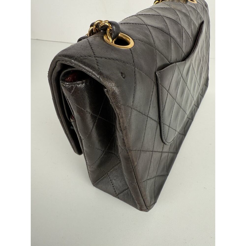 Chanel Vintage Classic Double Flap Bag Quilted Black Leather - Picture 3 of 16